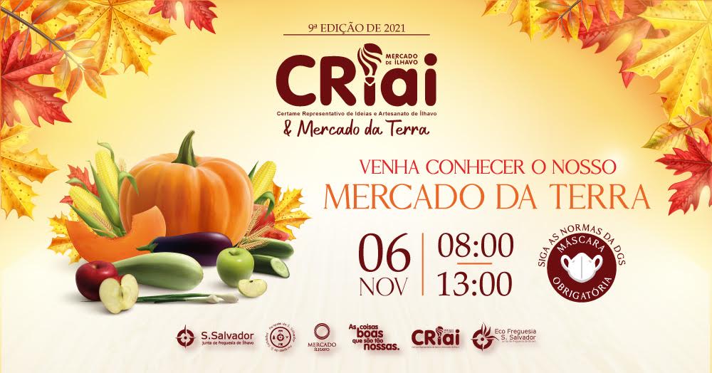 CRIAI e Mercado da Terra no Mercado de Ílhavo no próximo sábado