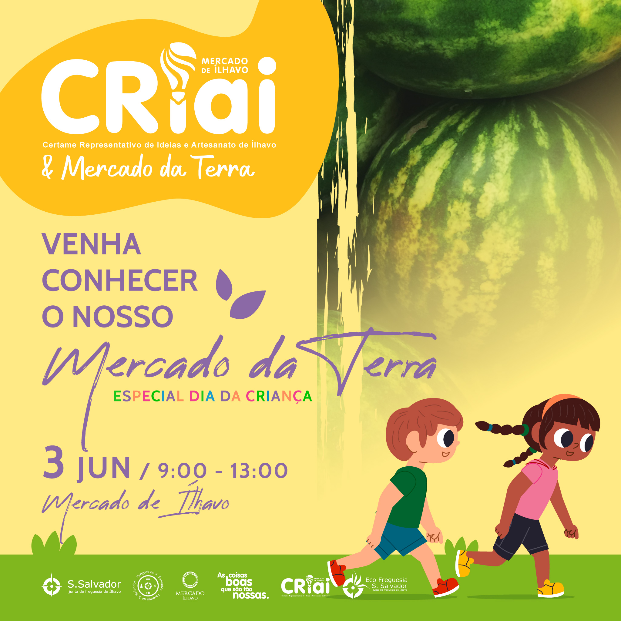 CRIAI e Mercado da Terra no Mercado de Ílhavo no dia 3 de junho