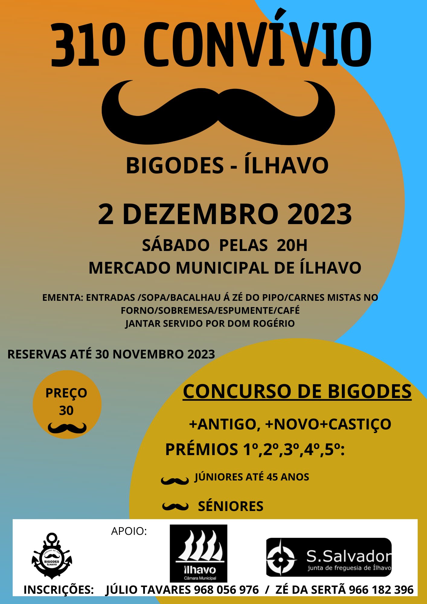 Ílhavo: Bigodes vão a concurso no dia 2 de dezembro