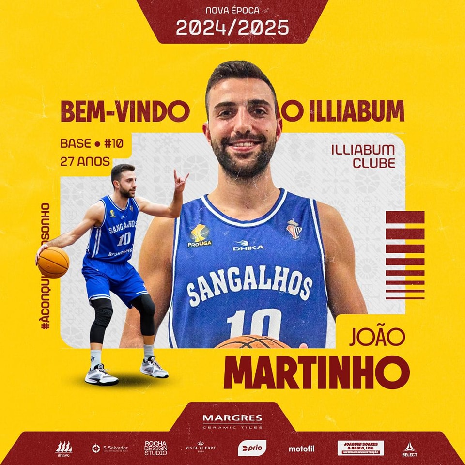 Basquetebol: João Martinho é reforço do Illiabum Clube