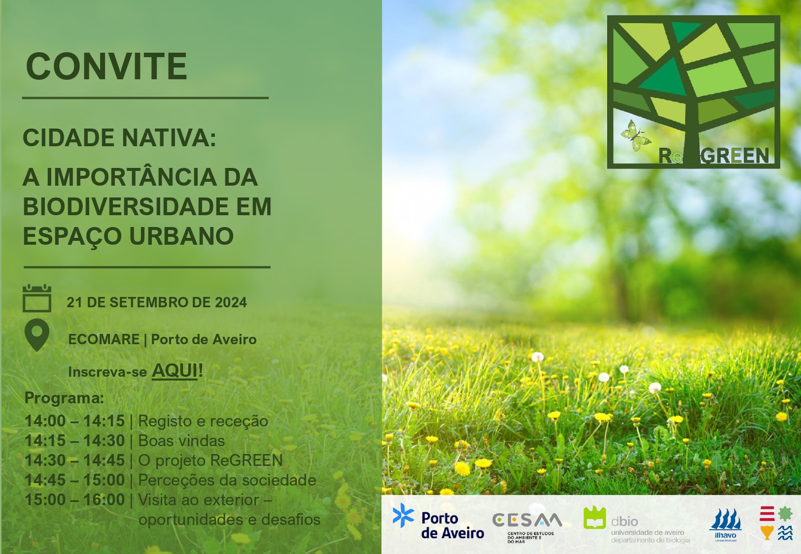 ‘Cidade Nativa | A importância da biodiversidade em espaço urbano’ realiza-se amanhã no auditório do ECOMARE