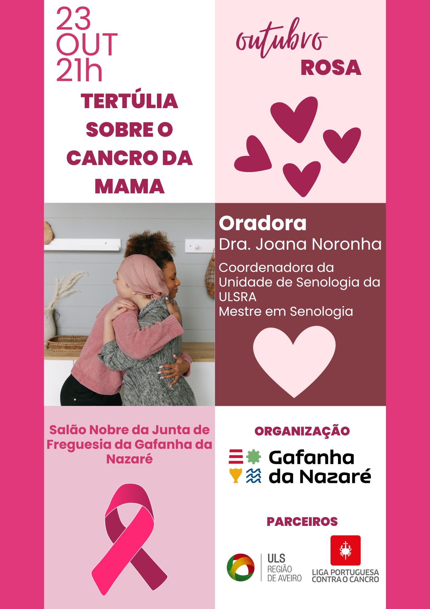 Junta de Freguesia da Gafanha da Nazaré promove Tertúlia sobre o Cancro da Mama