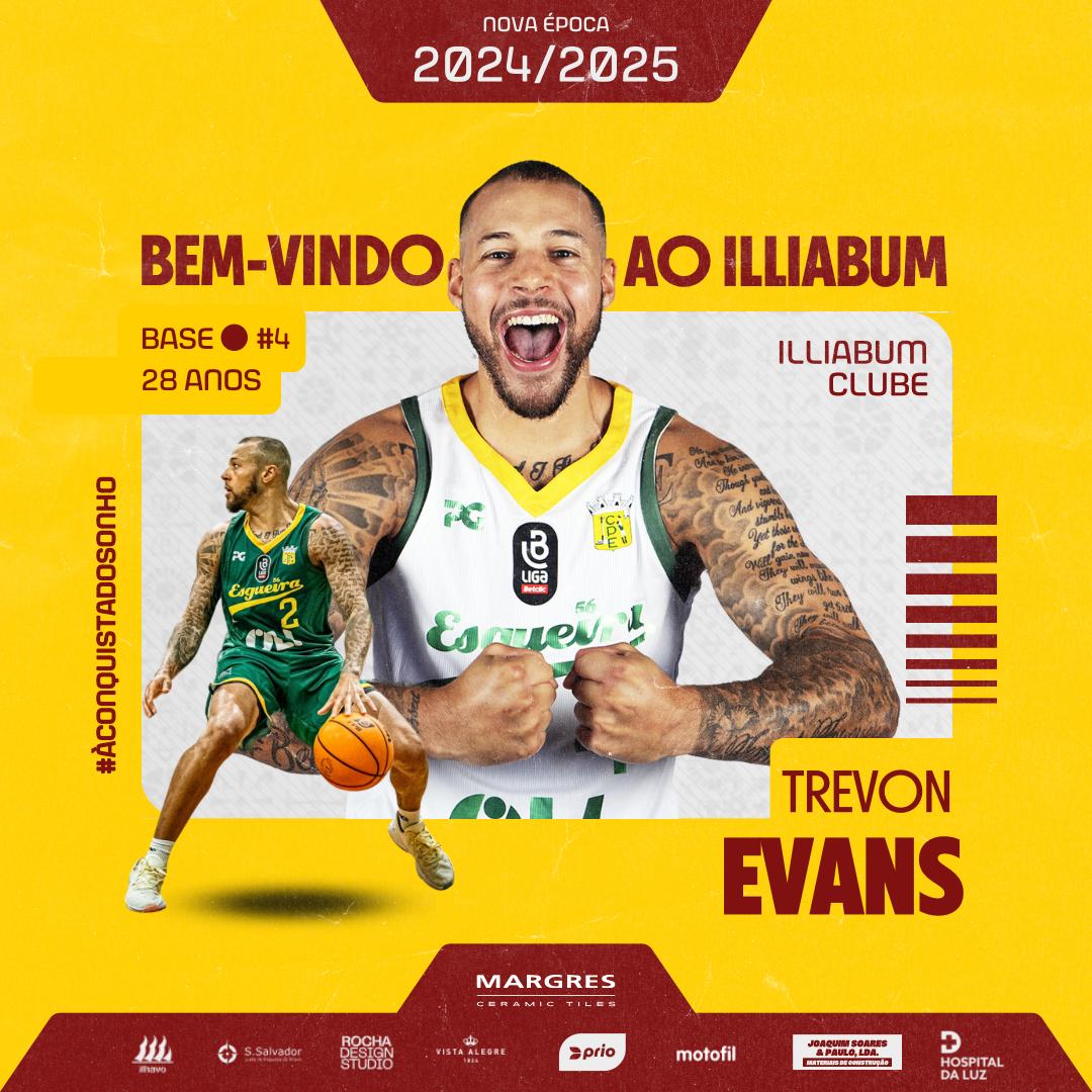 Basquetebol: Illiabum anuncia contratação de Trevon Evans