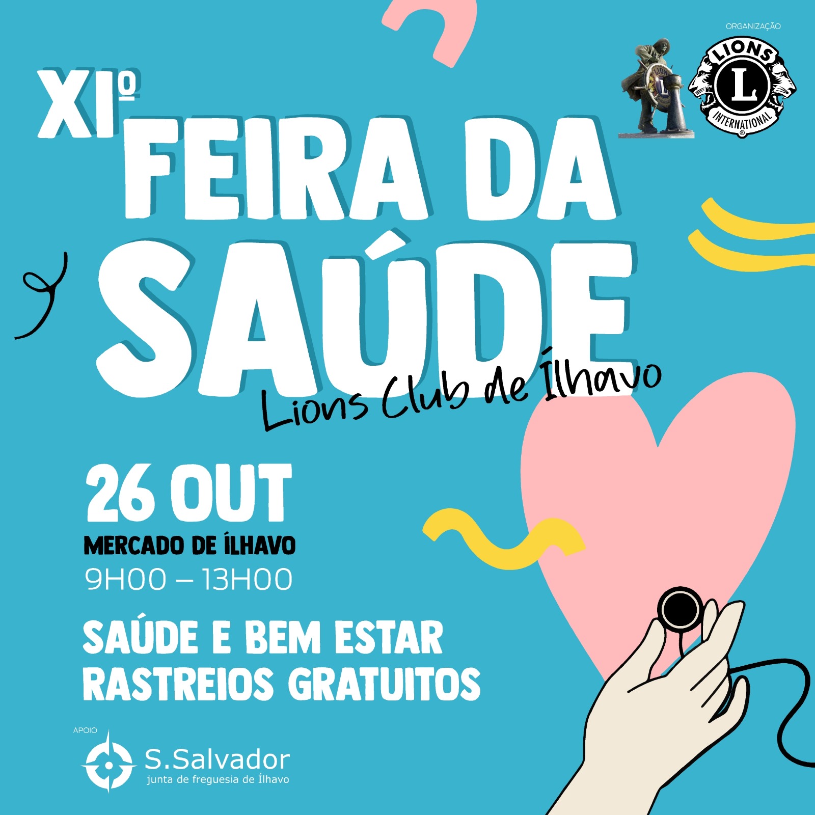 Mercado de Ílhavo acolhe a 11.ª Feira da Saúde ‘Olhares Lions’ no próximo dia 26 de outubro