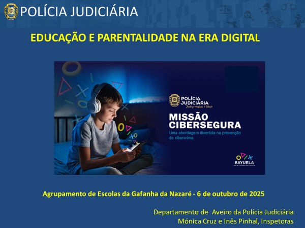 Agrupamento de Escolas da Gafanha da Nazaré promove sessão sobre segurança digital de crianças e jovens